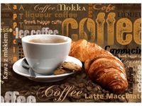 50X70CM APETYCZNA KAWA OBRAZ POKOJU DREWNINE