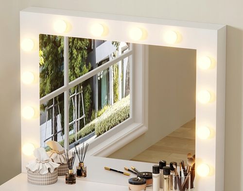 Toaletka kosmetyczna z oświetlniem LED z lustrem do makijażu + na Arena.pl