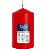 Świeca walec BISPOL Aura 30H 10CM SW60/100 CZERWONA