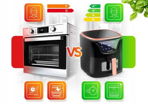 FRYTKOWNICA BEZTŁUSZCZOWA AIR FRYER FRYTOWNICA 5L GRATIS BERDSEN 1500W na Arena.pl