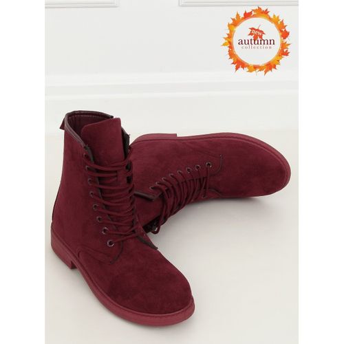 Botki workery sznurowane bordowe E2002 Wine r.40 na Arena.pl