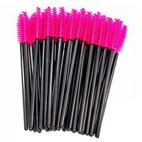 CLAVIER Szczoteczki do rzęs Różowo Czarne - 50 sztuk