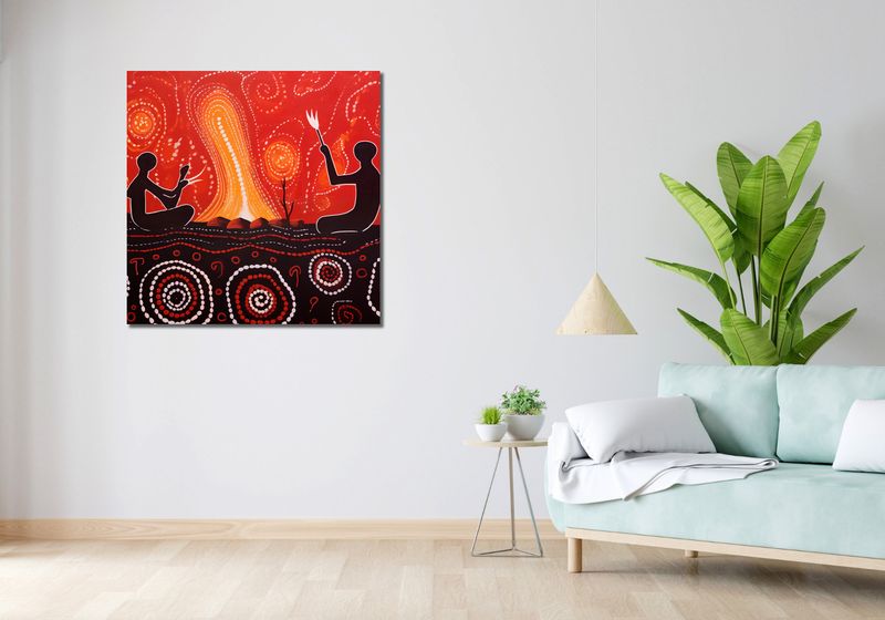 Obraz 90x90cm Taniec dla Boga Ognia zdjęcie 2