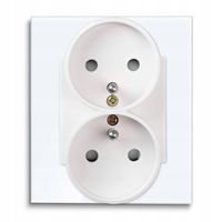 GNIAZDKO ELEKTRYCZNE SZKLANE PODWÓJNE KONTAKT 16A