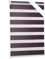 Roleta dzień noc dwuwarstwowa bez wiercenia fioletowa 75x195 cm poliester