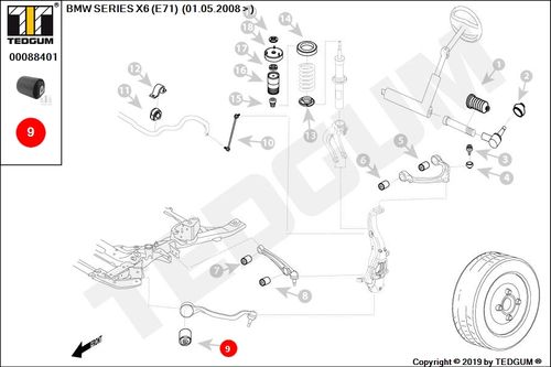 BMW X6 E71 TULEJA WAHACZA PRZEDNIEGO E71 08- na Arena.pl