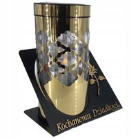 SOLARNY ZNICZ LED NAGROBNY WYTRZYMAŁY PARIS DEDYKACJA KOCHANEMU DZIADKOWI