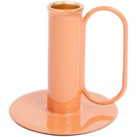 Metalowy świecznik na Świecę Stołową prostą Pomarańczowy