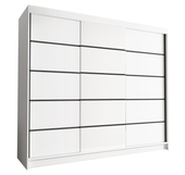Szafa przesuwna DAVOS VII 250cm - garderoba- BIAŁY