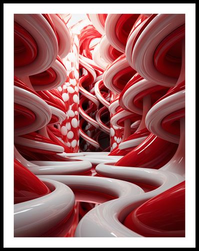 Plakat 50x65cm Czerwone Wiry na Arena.pl