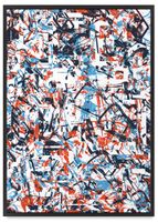 Plakat abstrakcja lastryko 30x40 cm w czarnej ramie