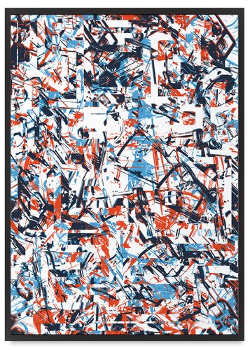 Plakat abstrakcja lastryko 21x30 cm w czarnej ramie na Arena.pl