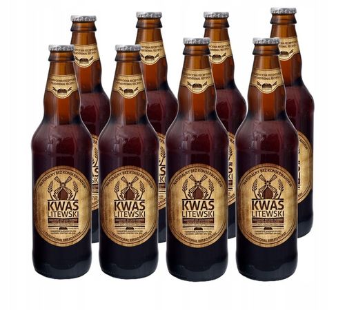 8x500ml Kwas Chlebowy Litewski Naturalny Napój Gazowany na Grilla / Naturo na Arena.pl