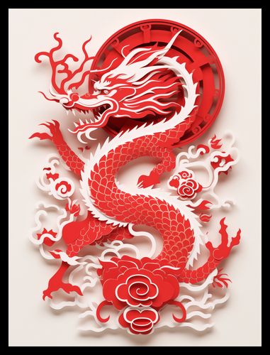 Plakat 30x40cm Czerwony Smok na Arena.pl