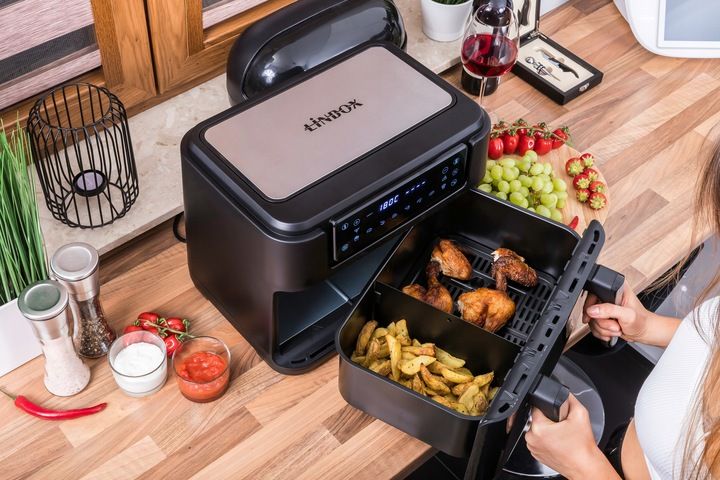 PIEKARNIK FRYTKOWNICA BEZTŁUSZCZOWA 2 KOSZE 8L/2500W 4 URZĄDZENIA W 1 zdjęcie 3