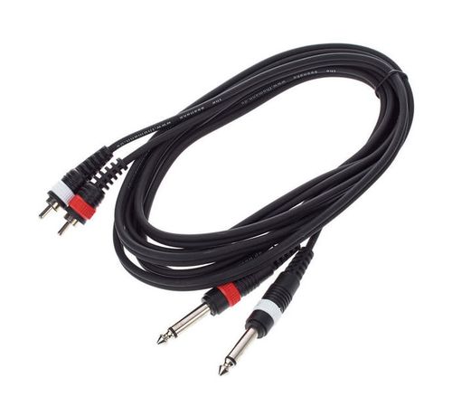 Kabel przewód audio sygnałowy 2x RCA Cinch Jack 6,3 mm 3 m the sssnake na Arena.pl