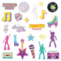 Tatuaże zmywalne kolorowe Retro Disco, 23 szt.