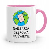 Kubek Różowy Prezent Dla Szefa Najlepszy Szefowa Z Nadrukiem Ze Zdjęciem