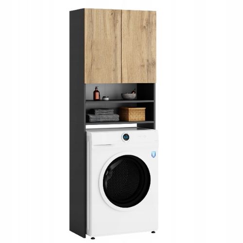 REGAŁ ŁAZIENKOWY SZAFKA NAD PRALKE ANTRACYT WOTAN 4 PÓŁKI na Arena.pl