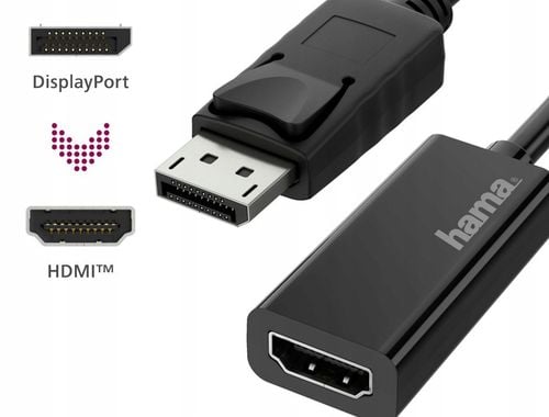 Adapter HAMA DisplayPort wtyk - HDMI gniazdo 4K na Arena.pl