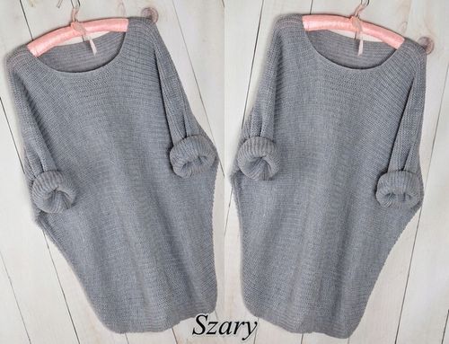 SWETER LUŹNY MIĘCIUTKI BLUZKA OVERSIZE MODNY SWETER 105 na Arena.pl