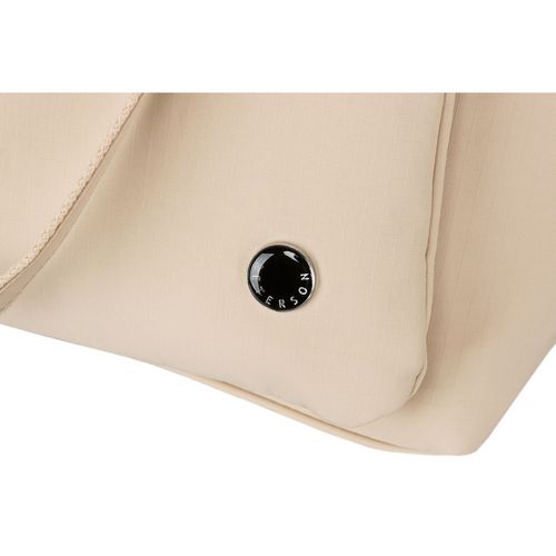 pojemna, jednokomorowa shopperka damska z poliestru w beżowym kolorze na Arena.pl