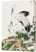 Obraz 60x90cm Stork and Pine Tree, Kashu Japoński Vintage do Salonu