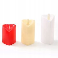 Świece walentynkowe zestaw 3 świeczek serc Świece serca czerwone białe