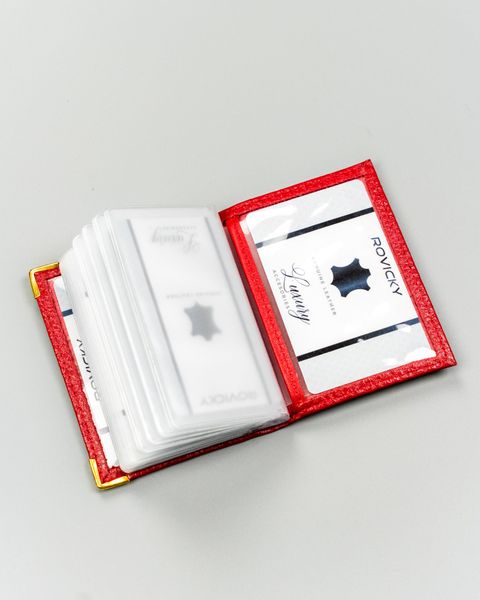 etui na karty skórzane 302-bl-red zdjęcie 8