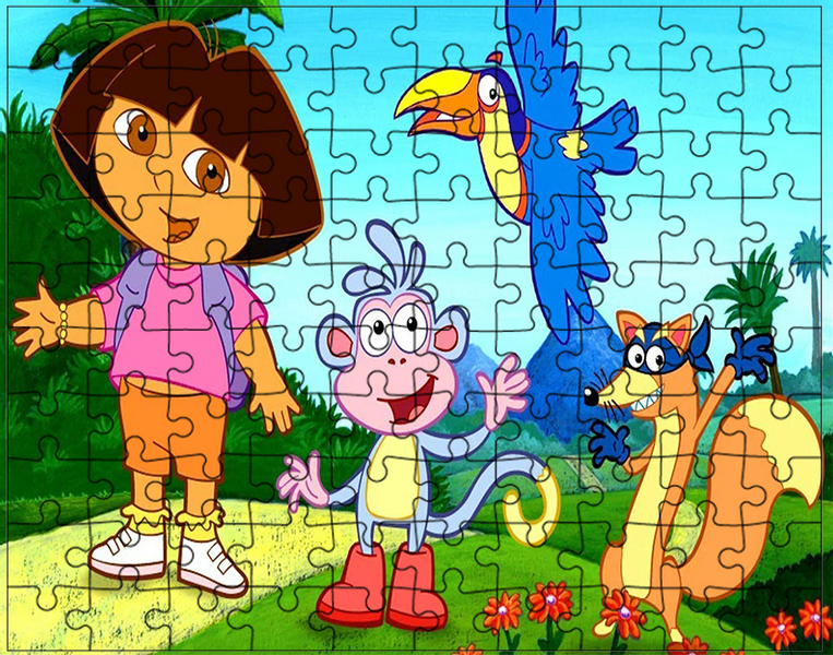 Puzzle tradycyjne Dora Odkrywca zdjęcie 1
