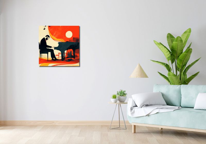 Obraz 60x60cm Pianista zdjęcie 2