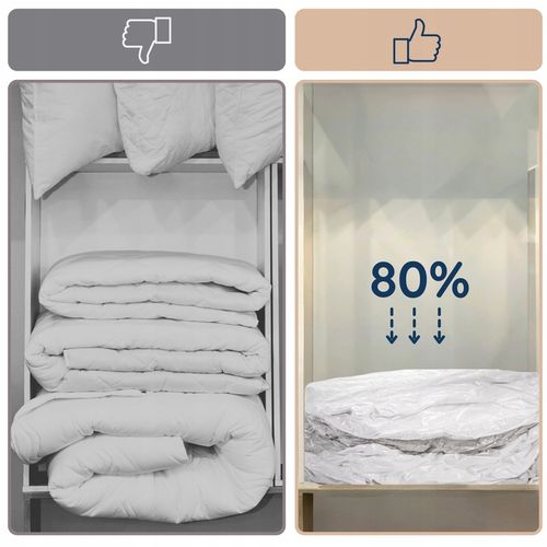 4CONVY 5x Worek próżniowy na pościel kołdrę ubrania 80x100x30 kostka duża na Arena.pl