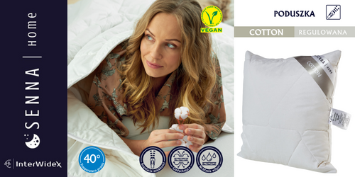 Poduszka regulowana 50x60cm COTTON | Inter Widex na Arena.pl