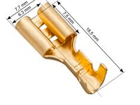 Konektor nieizolowany płaski żeński 6,3 zacz 100szt.