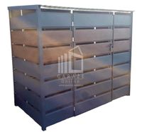 Wiata śmietnikowa spad tył 3x0,7m antracyt  Schowek ogrodowy ID515