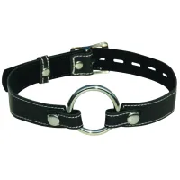 sportsheets edge o-ring gag skorzana opaska z wymiennym pierścieniem 3.8 cm