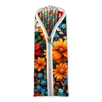 Piórnik Kwiaty – Etui na kredki dla dziewczynki