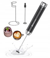 Spieniacz Do Mleka Elektryczny Ręczny Mikser Mini Ubijacz Kawy Z Podstawką