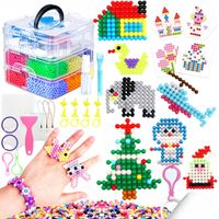 KORALIKI WODNE 10000 sztuk Kuferek XL MEGA Zestaw Akcesoria Brelok Naklejki