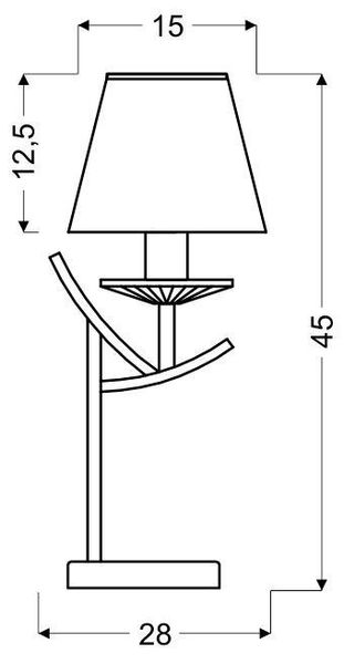 Valencia lampka 1x40W E14 patyna h-45 zdjęcie 2