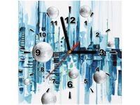 30X30CM ZEGAR MIASTO ZE SNU OBRAZ DREWNO