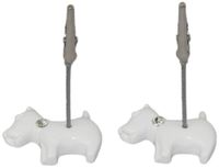 Kpl 2 fotoklipów piesek biały z kryształkami swarovskiego