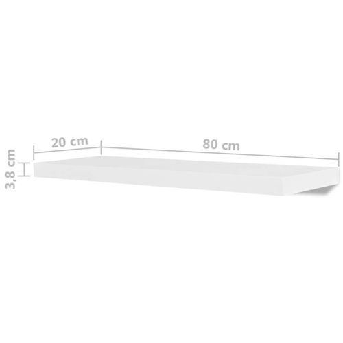 Półki Ścienne, 4 Szt., Białe, 80 Cm na Arena.pl