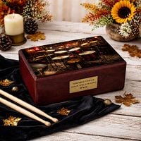 Urna pogrzebowa z motywem muzycznym dla perkusisty