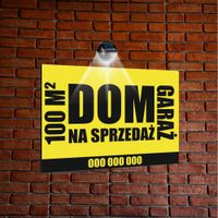 nadruk UV TABLICZKA reklamowa z lampą SZYLD dibond 40x30 DOM NA SPRZEDAŻ