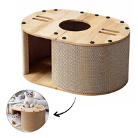 tekturowy drapak dla kota, budka, domek, legowisko - 57 x 39,5 x 25 cm