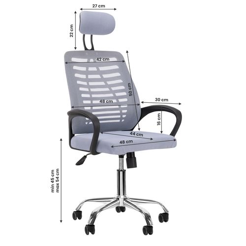 Fotel biurowy QS-02 szary na Arena.pl