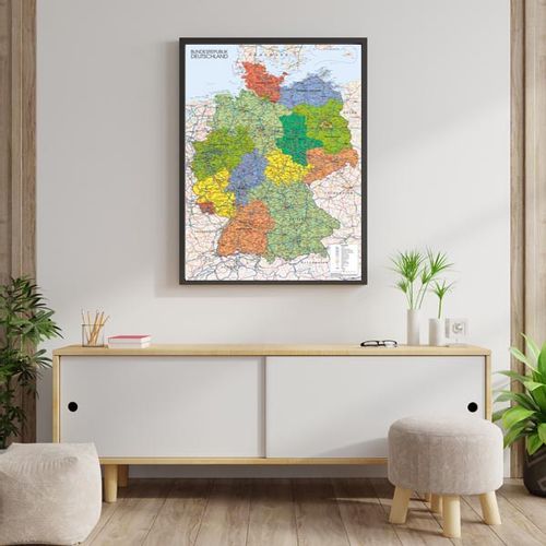 Mapa Niemiec - plakat 61x91,5 cm na Arena.pl