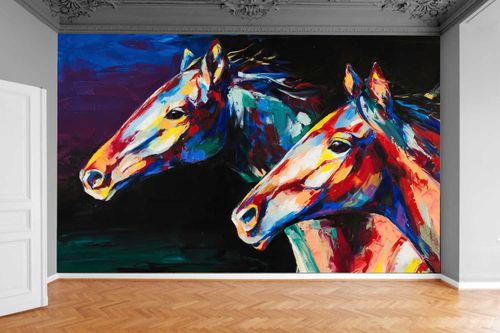 Fototapeta AKWARELA MALOWNICZE KONIE 300x210 na Arena.pl