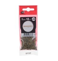 Gwoździe 1,3x12mm 330 szt. łeb kulisty mosiądz fra